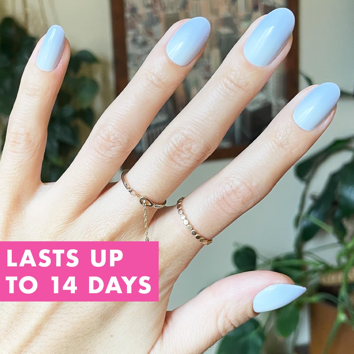 Olive & June Instant Mani Press-On Nails (Glue) | 42 Fake Nails, 21 Sizes | Non-Toxic, Long-Lasting Recycled Materials Realistic Look | Spring Flowers & Patterns |Medium, Almond | BP Ombre