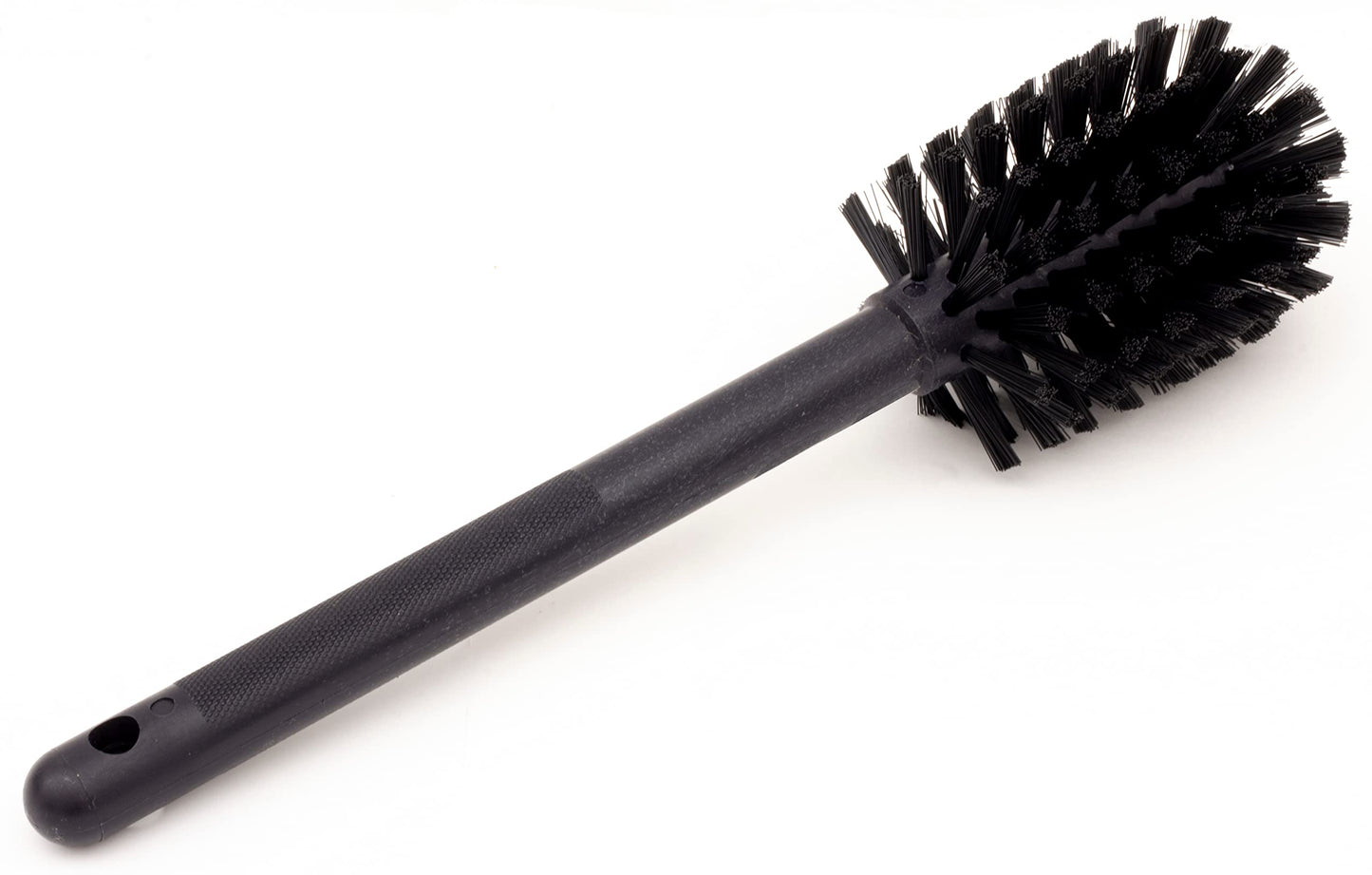 SPARTA 12 Inch Bottle Brush with Polyester Bristles and Plastic Handle, Color Coded, Large Round Head Cleaner for Bottles Jars and Food Service Equipment, Black