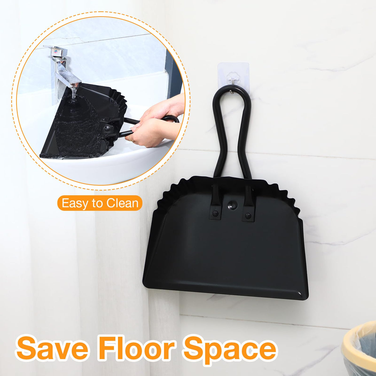 2 Pcs Heavy Duty Metal Dust Pans (2 Count)