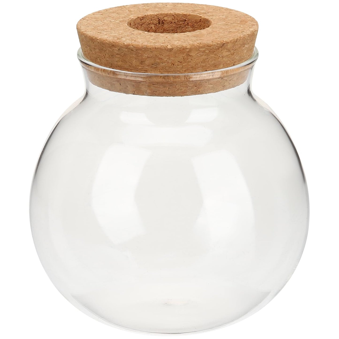 Yardwe Small Ball Glass Hydroponic Plant Vase, 4.33 Inch Round Propagation Vase Bottle for Plant Cuttings, Mini Terrarium Bottle for Desktop Home Decor