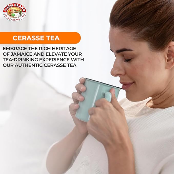 Angel Brand Cerasse Tea Bags Jamaican 25 – Pack of 3 – Herbal Tea for Cleansing, Detox, &
