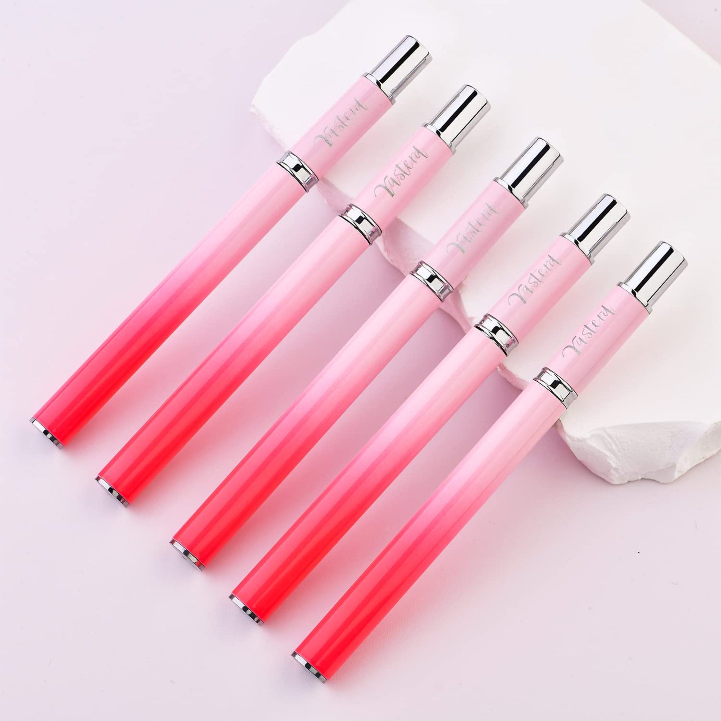 Yasterd Nail Art Brushes, 5pcs Long Nail Art Line Brushes for Details, Fine Designs, Thin Nail Design Brush Set Gel Polish Painting Pens Nail Brushes for Nail Art Sizes 7/9/14/20/25mm