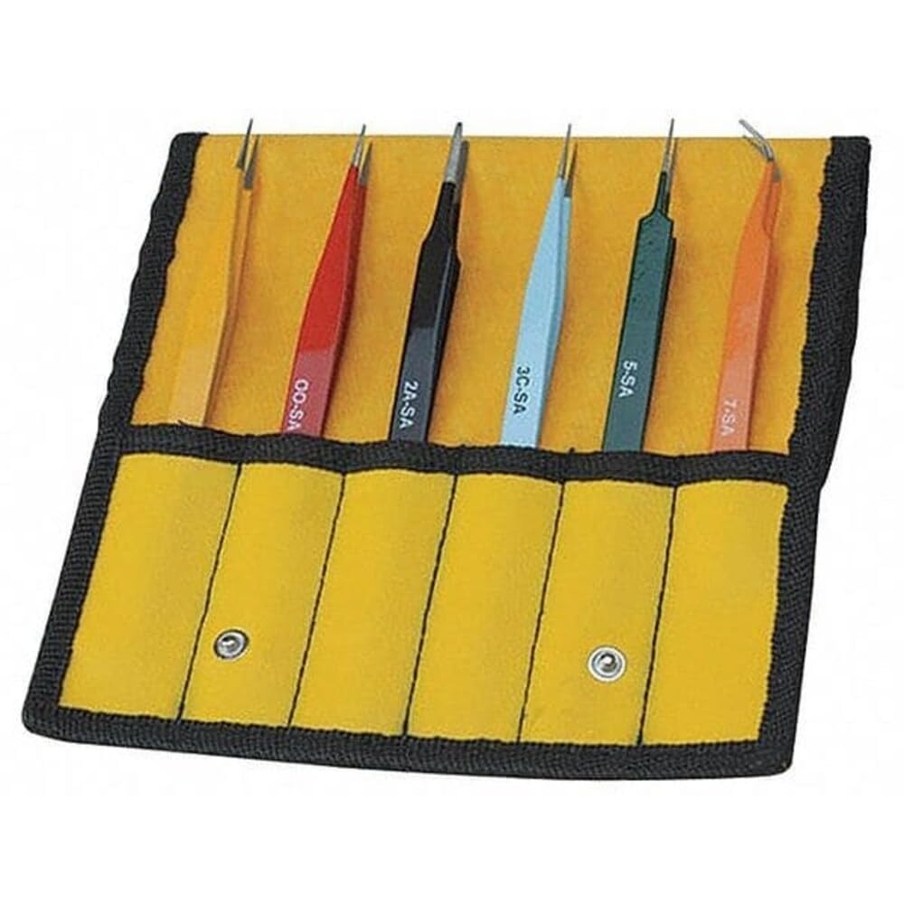Aven Color-Coded Tweezers Set (6-Piece) 18480EZF - 1 Each