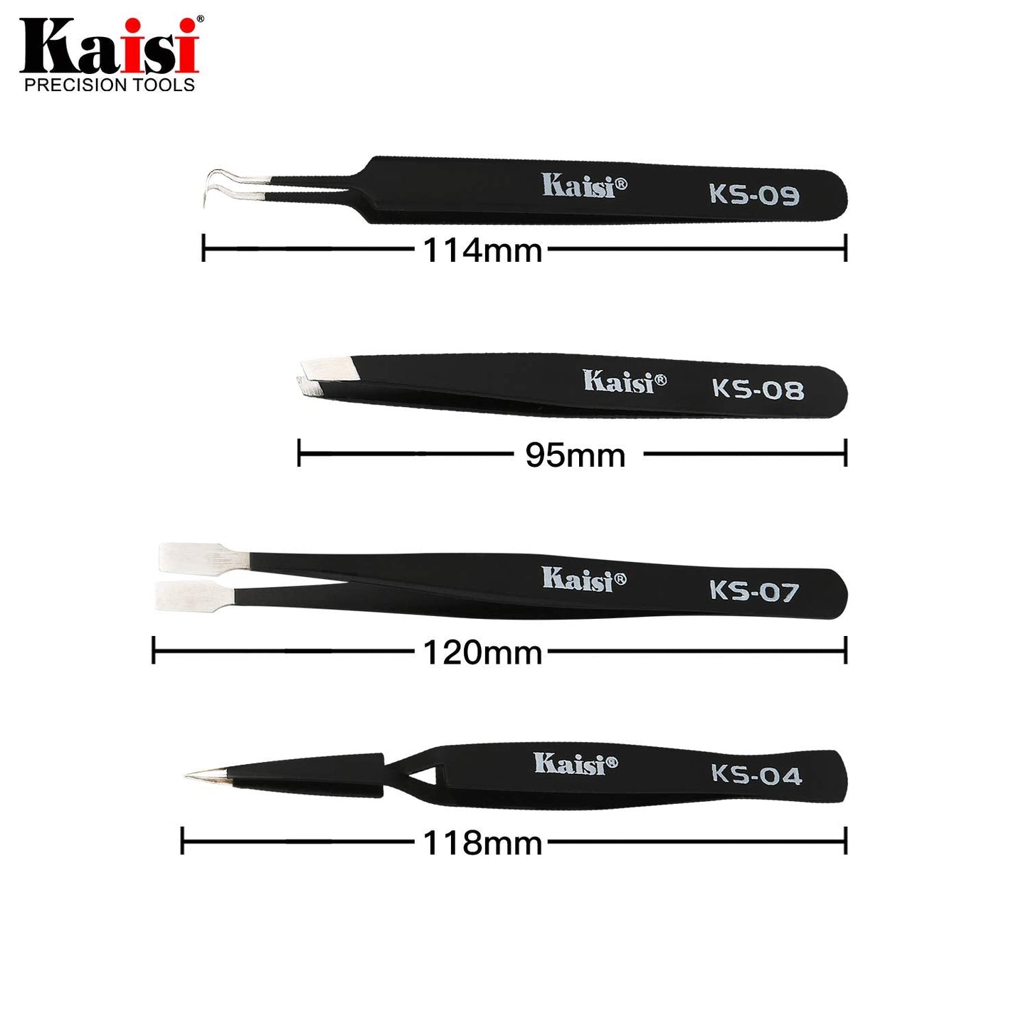 14 PCS Precision Tweezers Set, ESD Tweezer Set, Anti-Static Stainless Steel Tweezers Set for Craft, Jewelry, Electronics, Laboratory Work