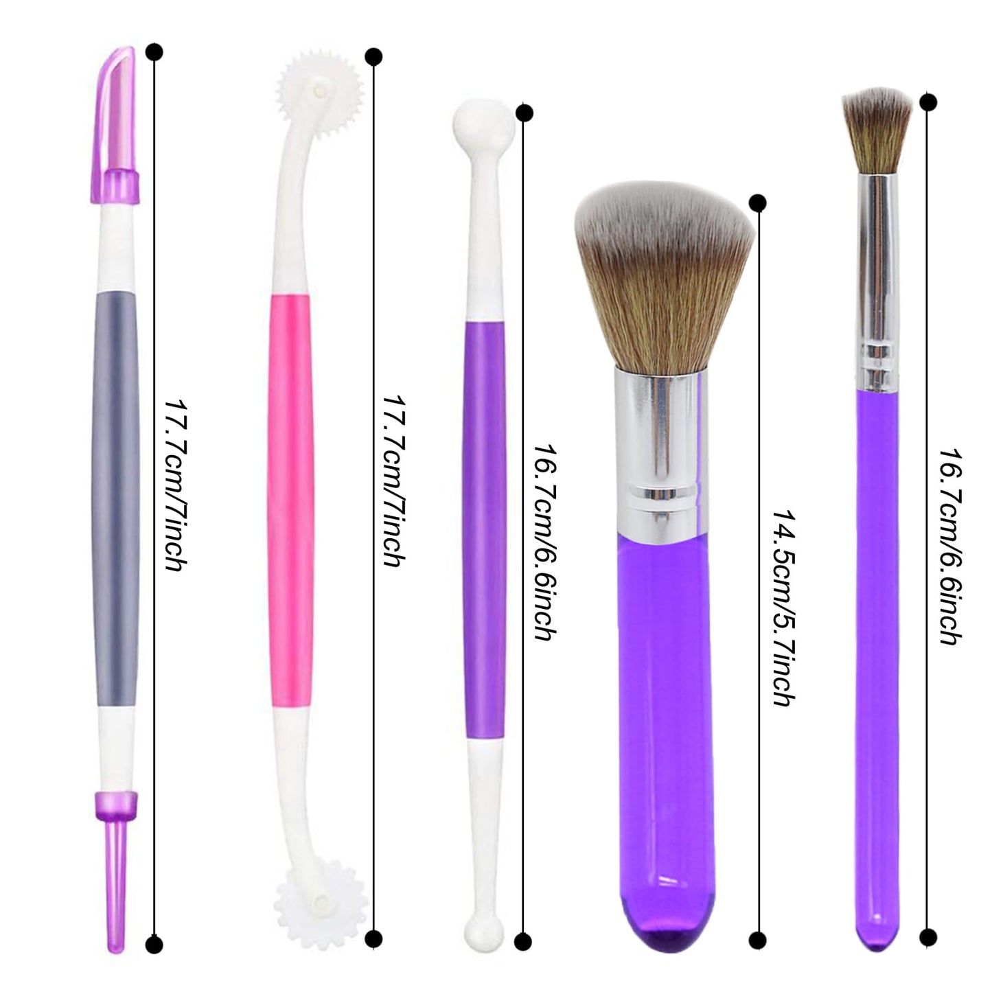 SUNTRADE 10 Pieces Cake Baking Brushes Food Paint Brush, for Cookie Chocolate Sugar Decoration Brushes Set with Fondant and Gum Paste Tool
