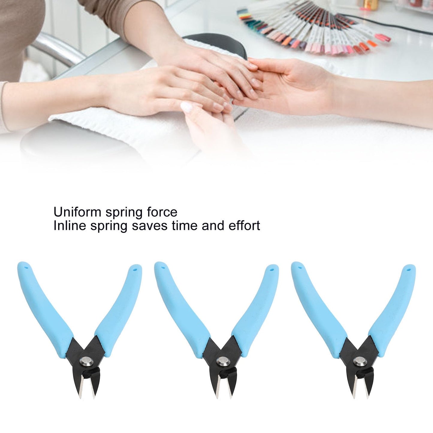 3 Pcs Rhinestone Remover Tool, Nail Art Decoration Remover Crystals Remove Cuticle Cutter Clipper Trimmer Scissors for Small Pieces,Salon and Home DIY Accessory for Manicure