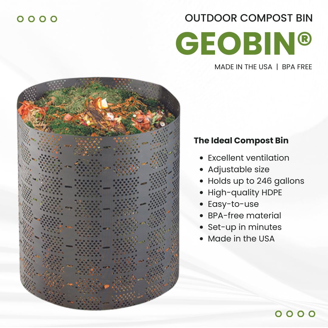 Geobin Compost Bin - 246 Gallon, Expandable, Easy Assembly, Made in The USA, Outdoor & Backyard Composter