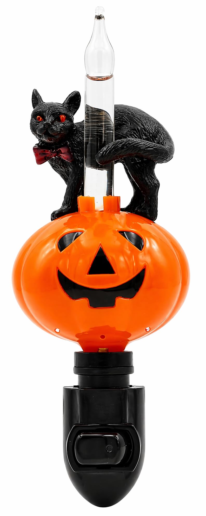 Creative Hobbies Halloween Pumpkin Jack O' Lantern & Black Cat Bubble Night Light