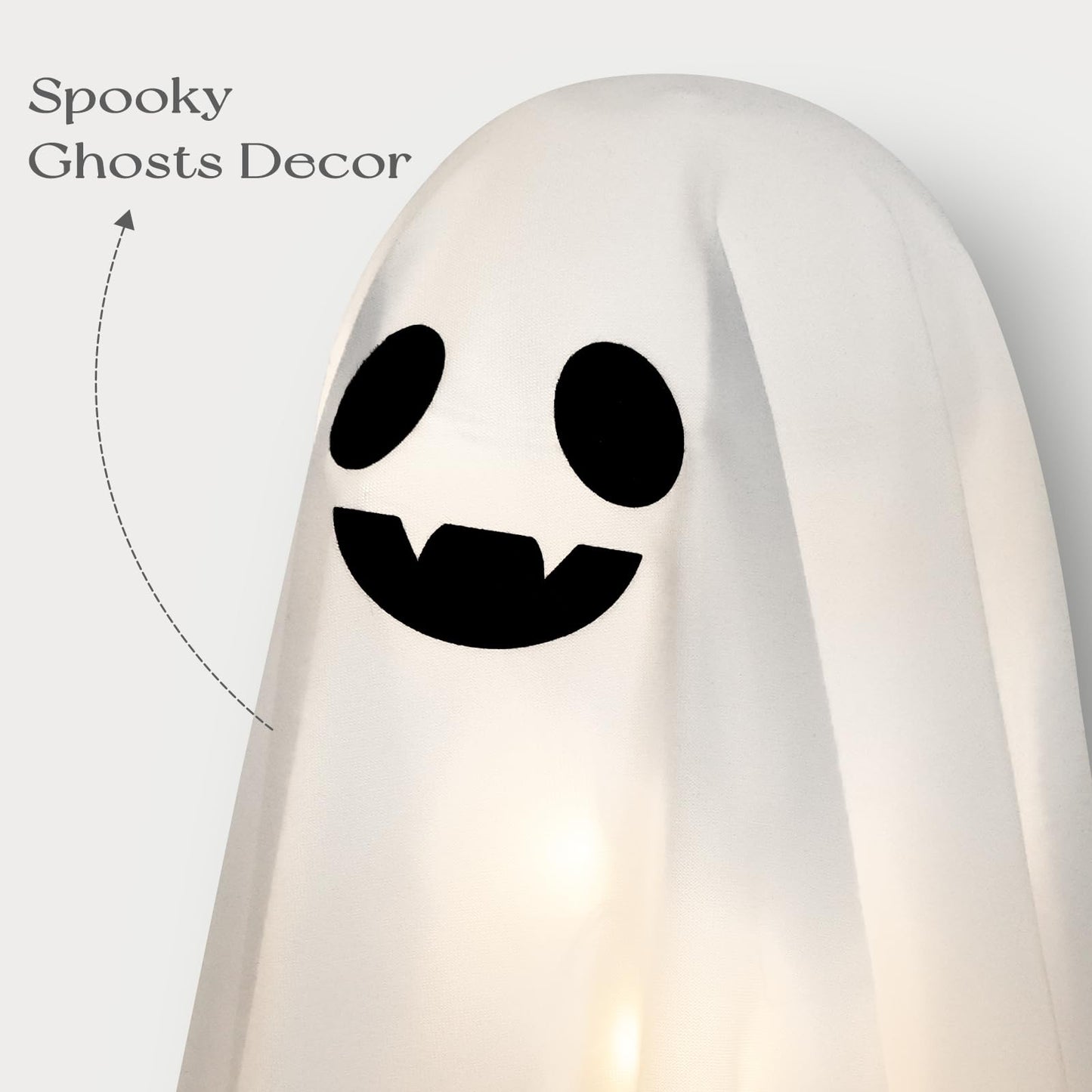 Halloween Decorations Indoor - 3 Packs DIY Light-Up Spooky Ghosts with String Lights, Witch Hats, Crafts Kits for Halloween Decor Indoor Party Home Table Mantel Room Kitchen Office