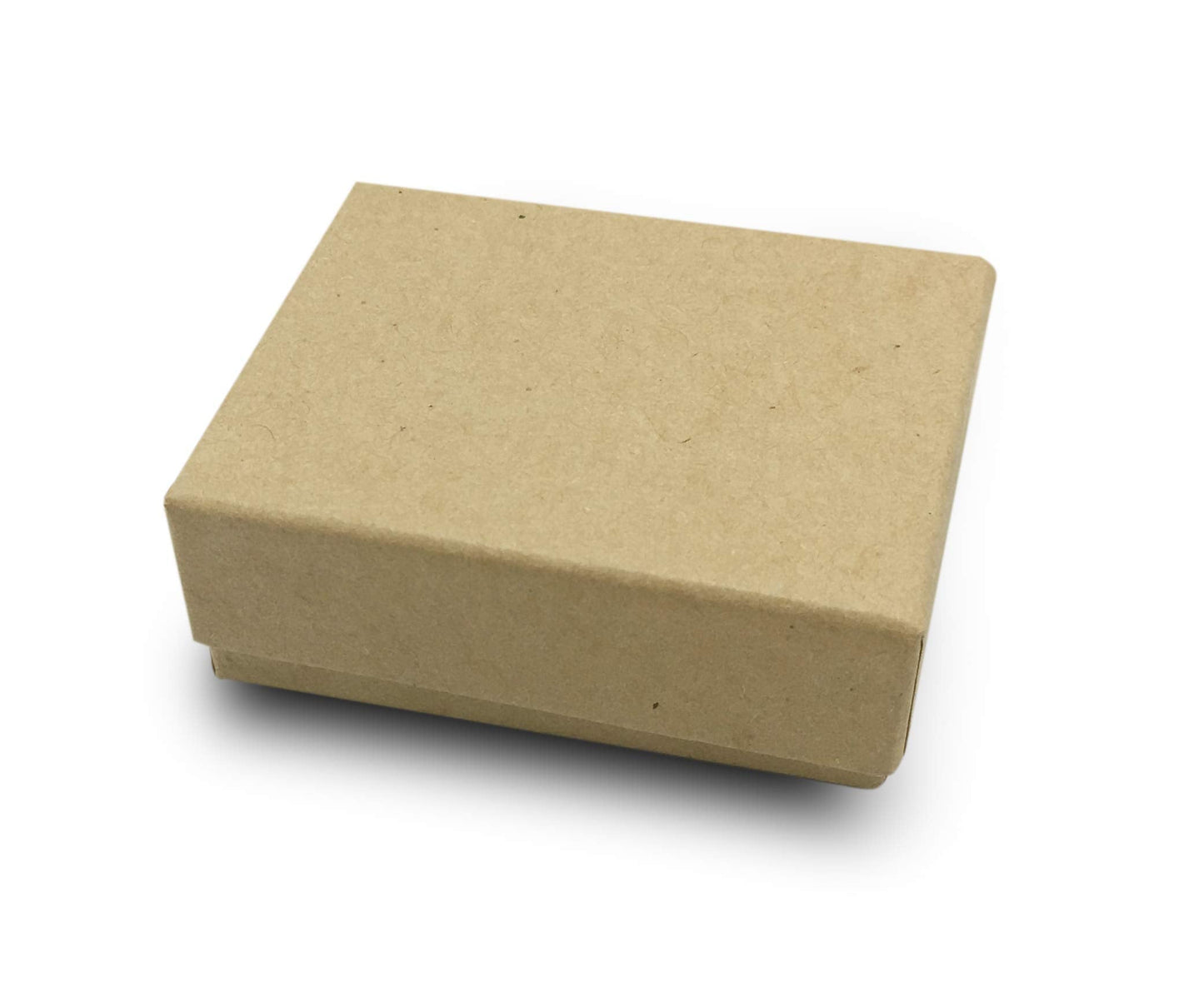 TheDisplayGuys - 25-Pack #11 Cotton Filled Cardboard Paper Jewelry Boxes Gift Case - Kraft Brown (2.1" x 1.8" x 0.8") - for Shipping or Storage