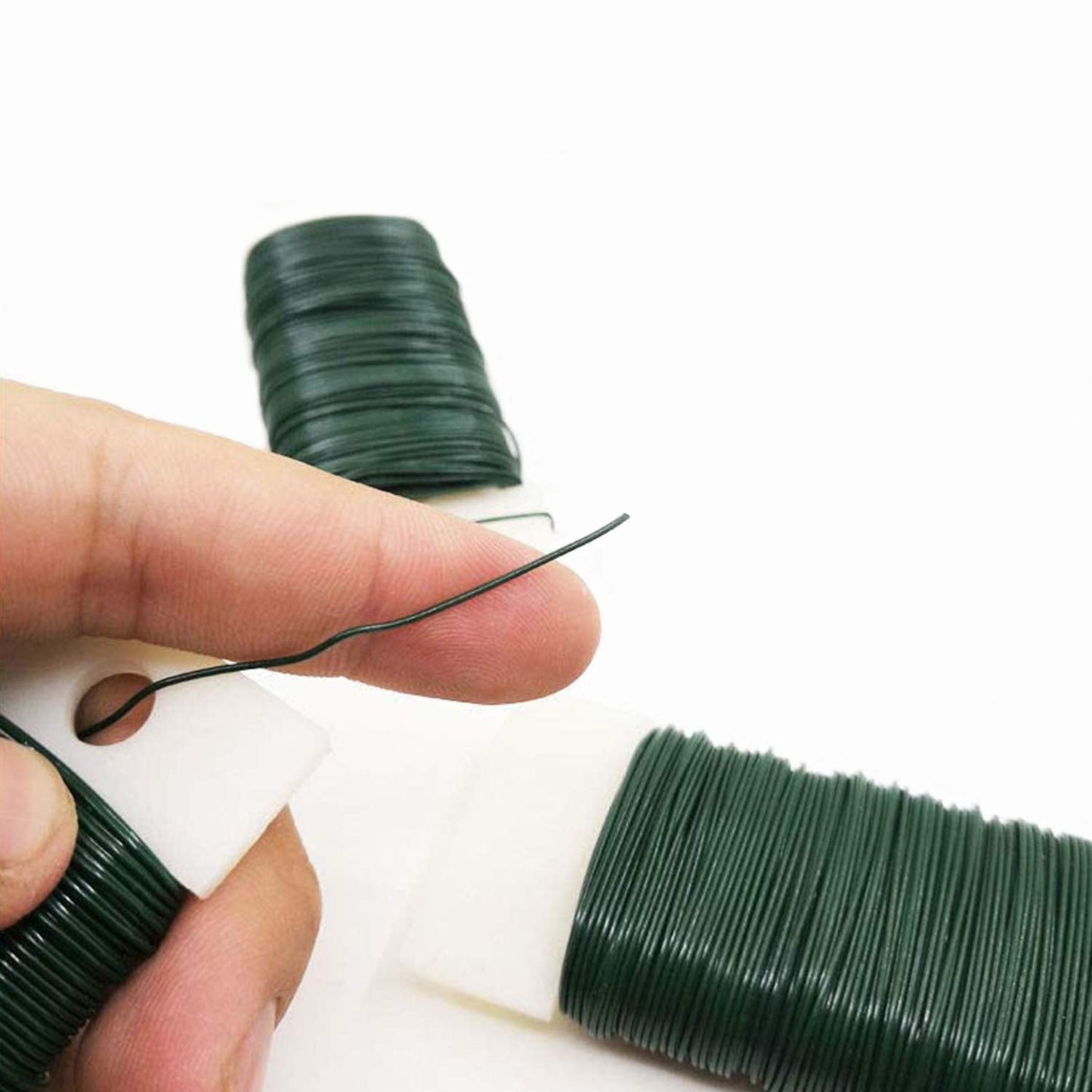 Coobbar Green 22 Gauge Flexible Paddle Wire, 6 Pack 228 Yards, Crafts, Christmas Wreaths, Floral Arrangements
