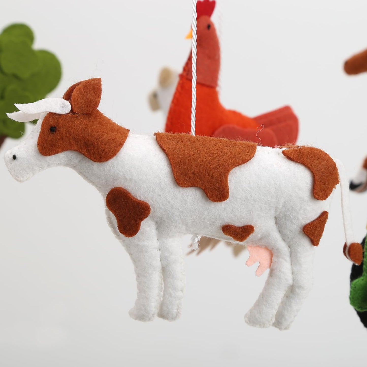 Farm Animal Mobile for Crib - A Colorful Baby Farm Mobile with Animals and barn