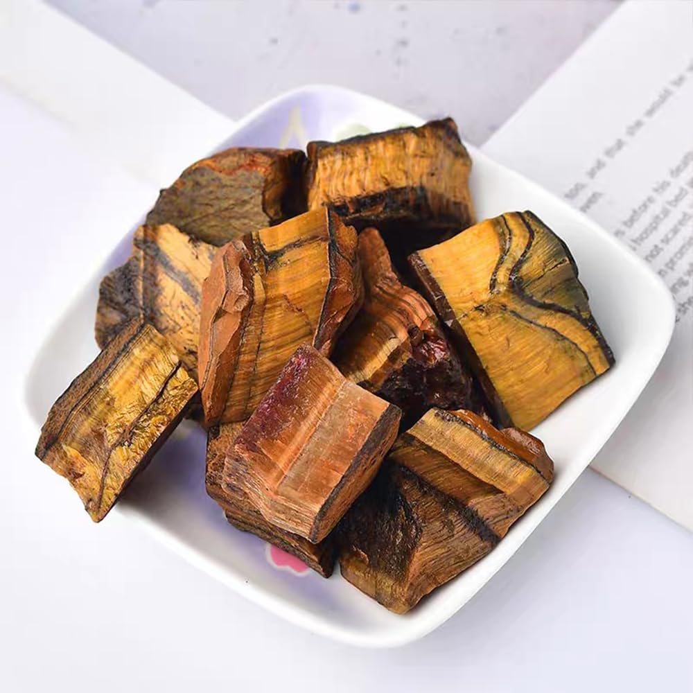 2PCS Natural Raw Stone Healing Crystals Bulk Healing Gemstones for Reiki Tumbling Fountain Rocks Meditation Garden Home Decor (Tiger's Eye)