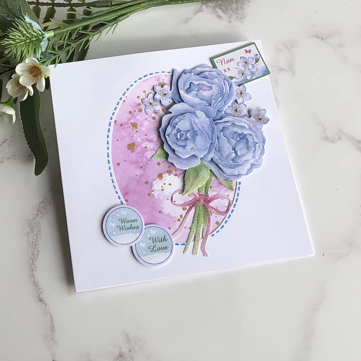 Katy Sue Designs Birthday Cake & Flowers 3D Die-Cut Decoupage Sheets for Card Making. A Pack of 12 Sheets of Birthday & Floral-Themed Die Cuts for Card Making Supplies & Scrapbooking