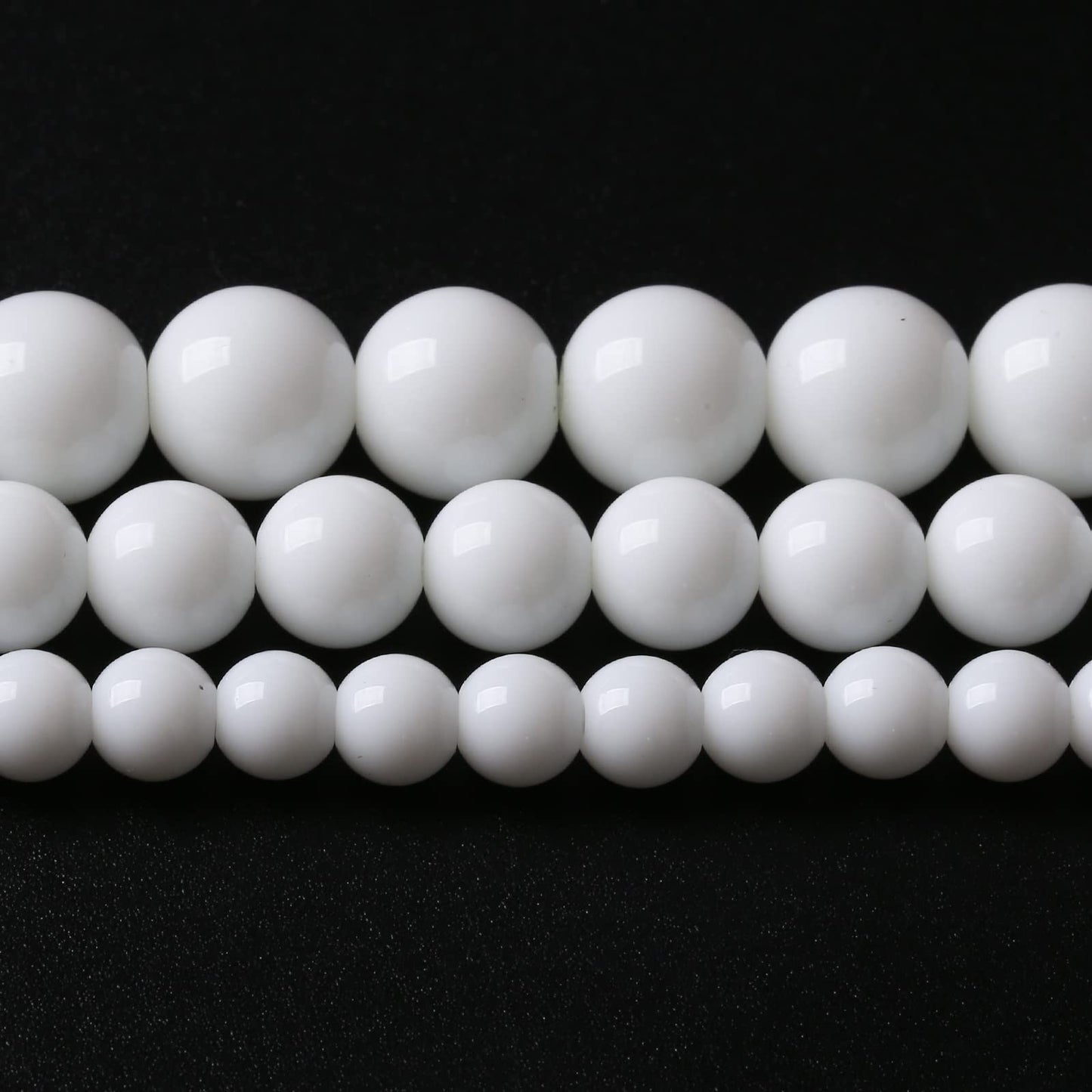 36PCS 10MM Natural White Agate Stone Beads Round Shape Suitable for Jewelry DIY Bracelet 15 Inches