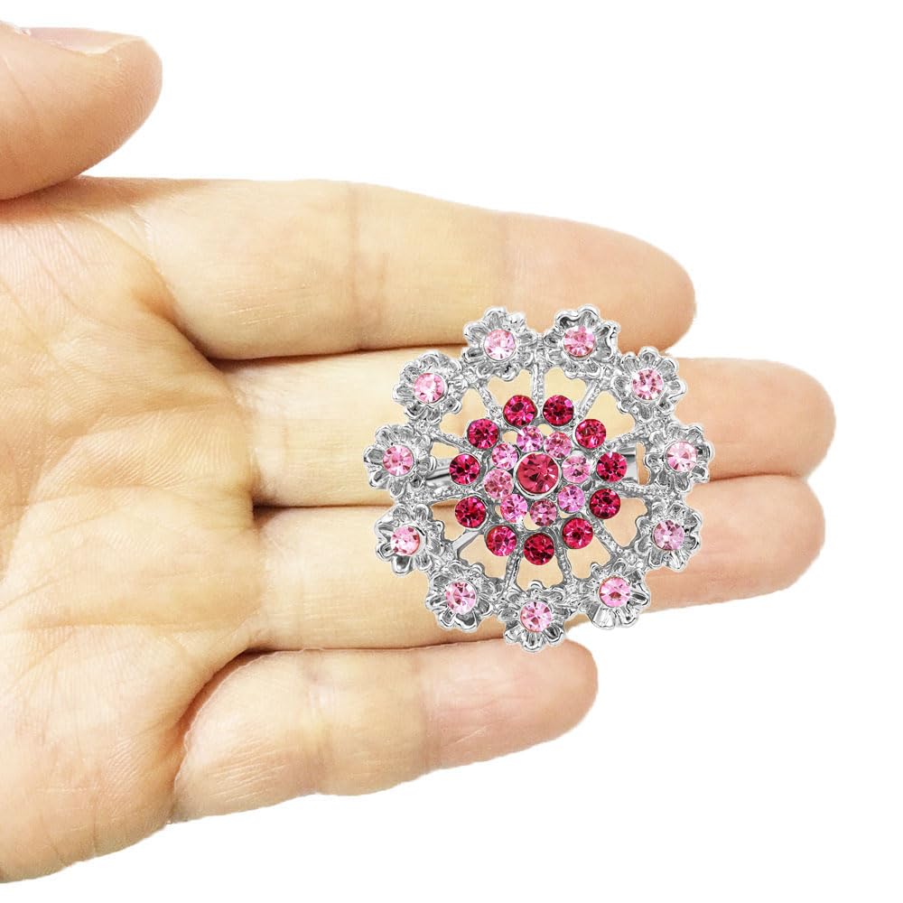 Ezing 12pcs Lot Crystal Brooch for Wedding Bouquet (G)