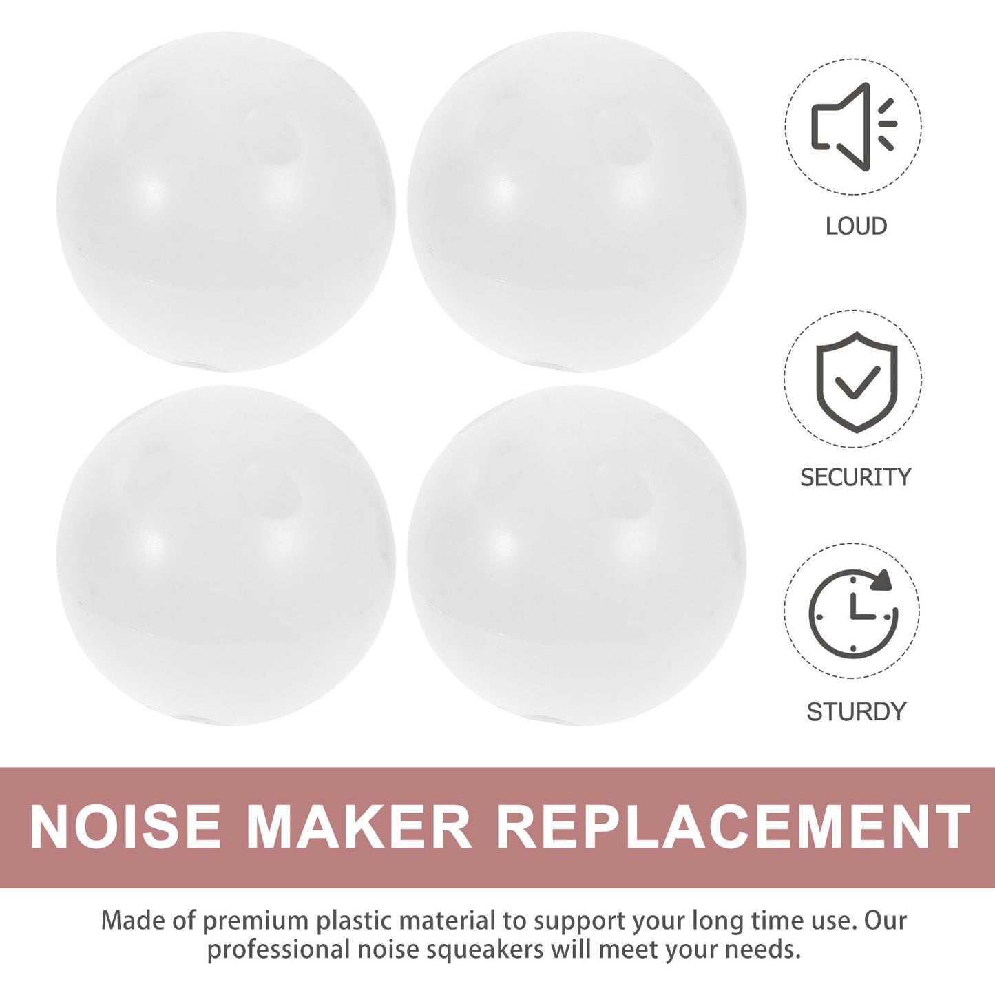 50Pcs Rattle Balls Inserts Rattle Box Repair Doll Noise Maker Noise Maker Insert Toy for Baby Pet Toy Animal Puppet Doll 24mm