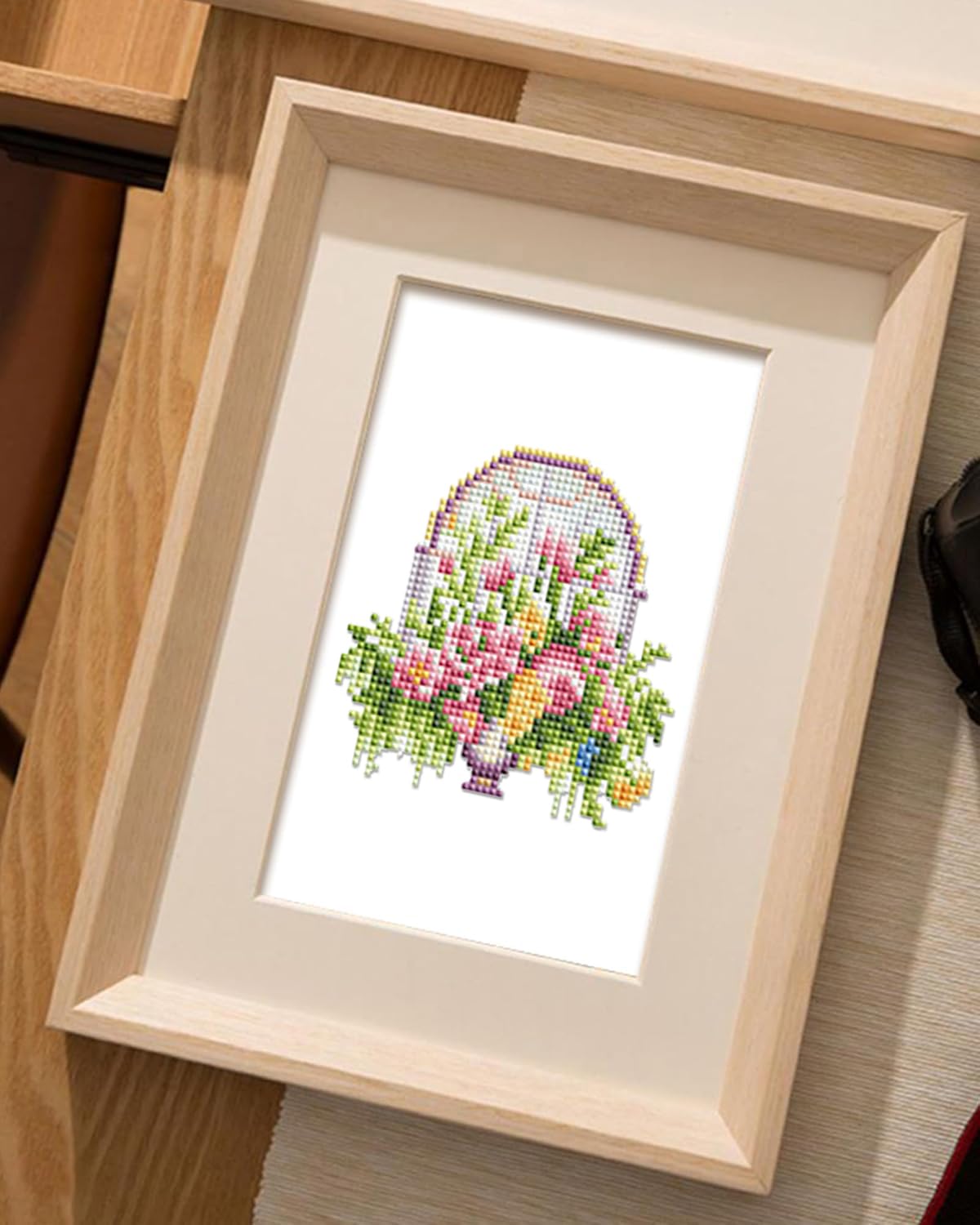 PeakLuv 12 Pcs Small Diamond Art Kits, Floral Window Mini Diamond Painting Kits for Adults, 5D DIY Square Drill Diamond Dots, Quickly Finishable Flowers Gem Art for Home Wall Desktop Decor, 6X7in