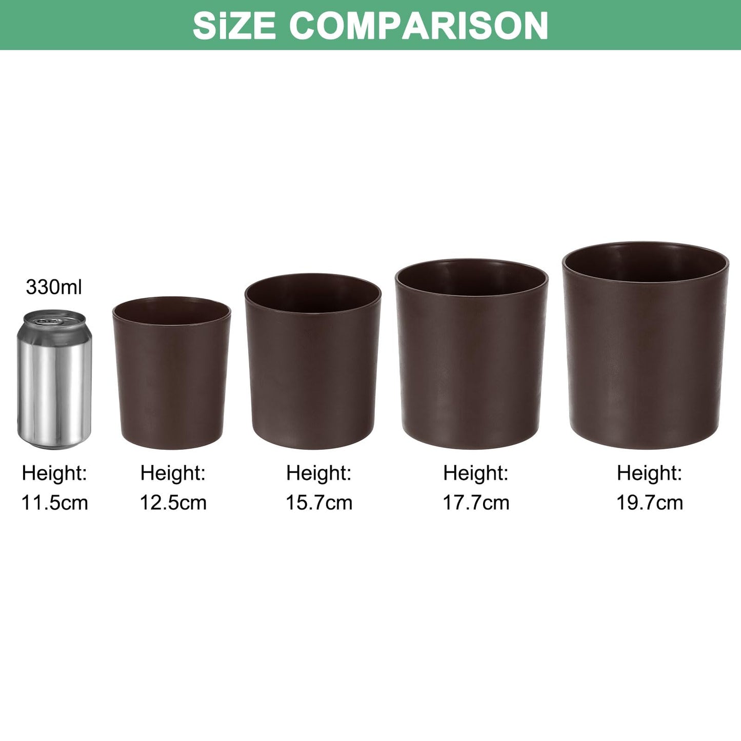 M METERXITY 2-Pack Plastic Plant Pots, 6 Inch Plastic Planters Round Flower Planter Containers Flower Pots for Indoor/Outdoor/Garden, Plant Holder [Blue]