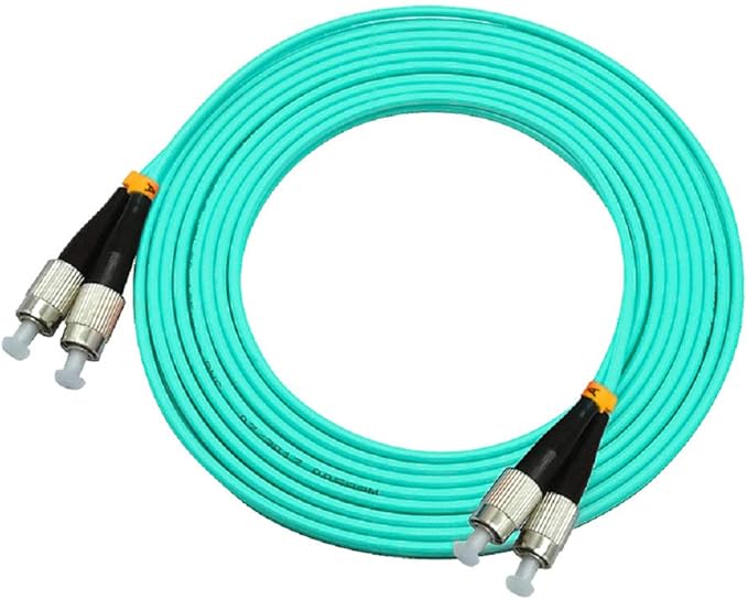 Jeirdus 30Meters 100ft Duplex 50/125 10G OM3 Multi-Mode Fiber Optic Cable Jumper FC-FC