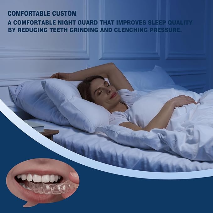 Custom Mouth Guard for Grinding Teeth at Night，2 Pack Comfortable Grinding Guard for Adults Teeth Retainer for Upper and Lower Teeth, BPA-Free, Durable,Easy to Use, for Adults and Teens