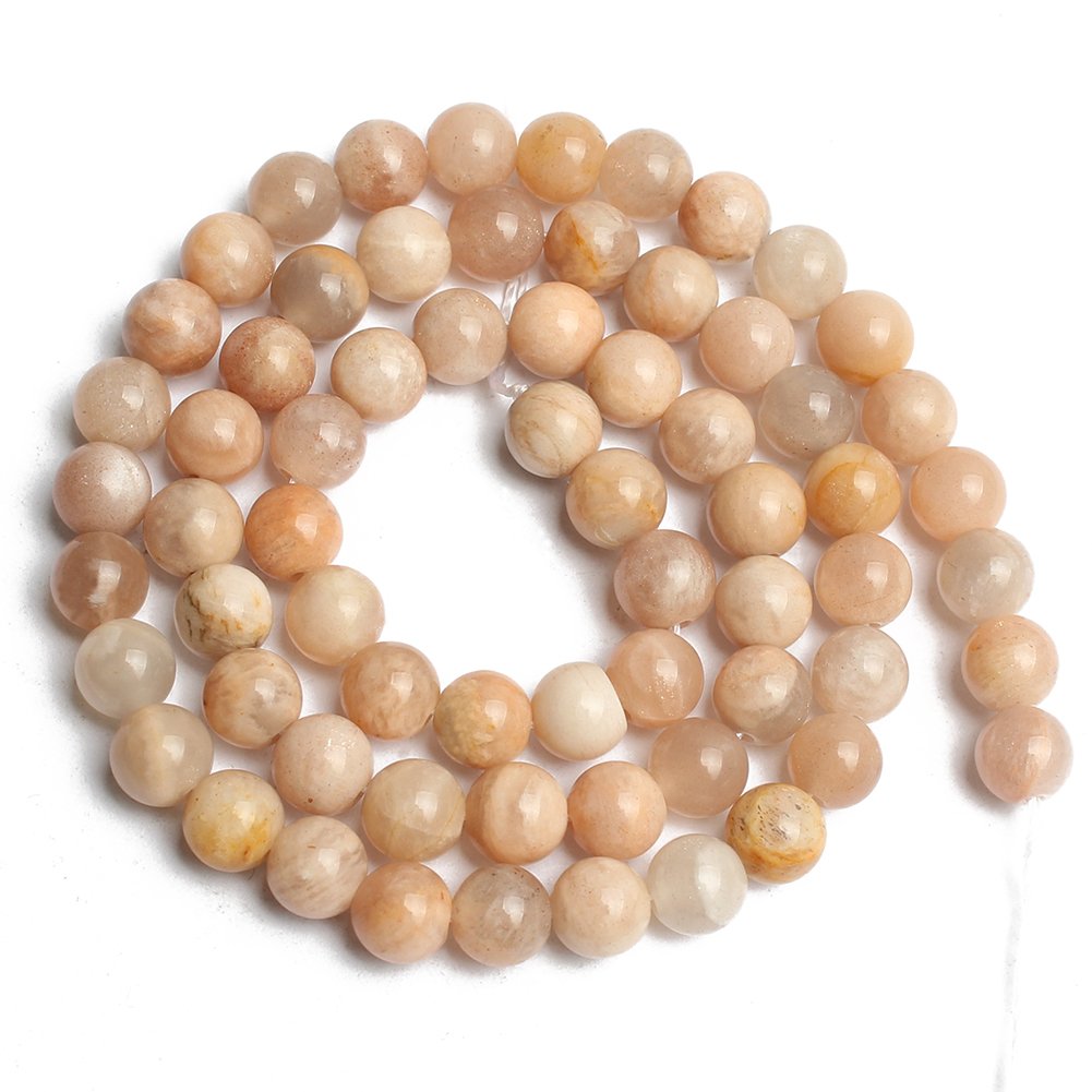 Natural Gemstone Round Loose Beads Sunstone Beads for Jewelry Making 15" 4mm 6mm 8mm 10mm (10mm)