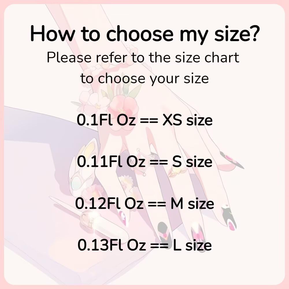 MAGLFELL Press On Nails Almond Shape Hnadmade Fake Nails, Acrylic Nails Cute Bow French Reusable Artificial Almond False Nails for Women (Size M)