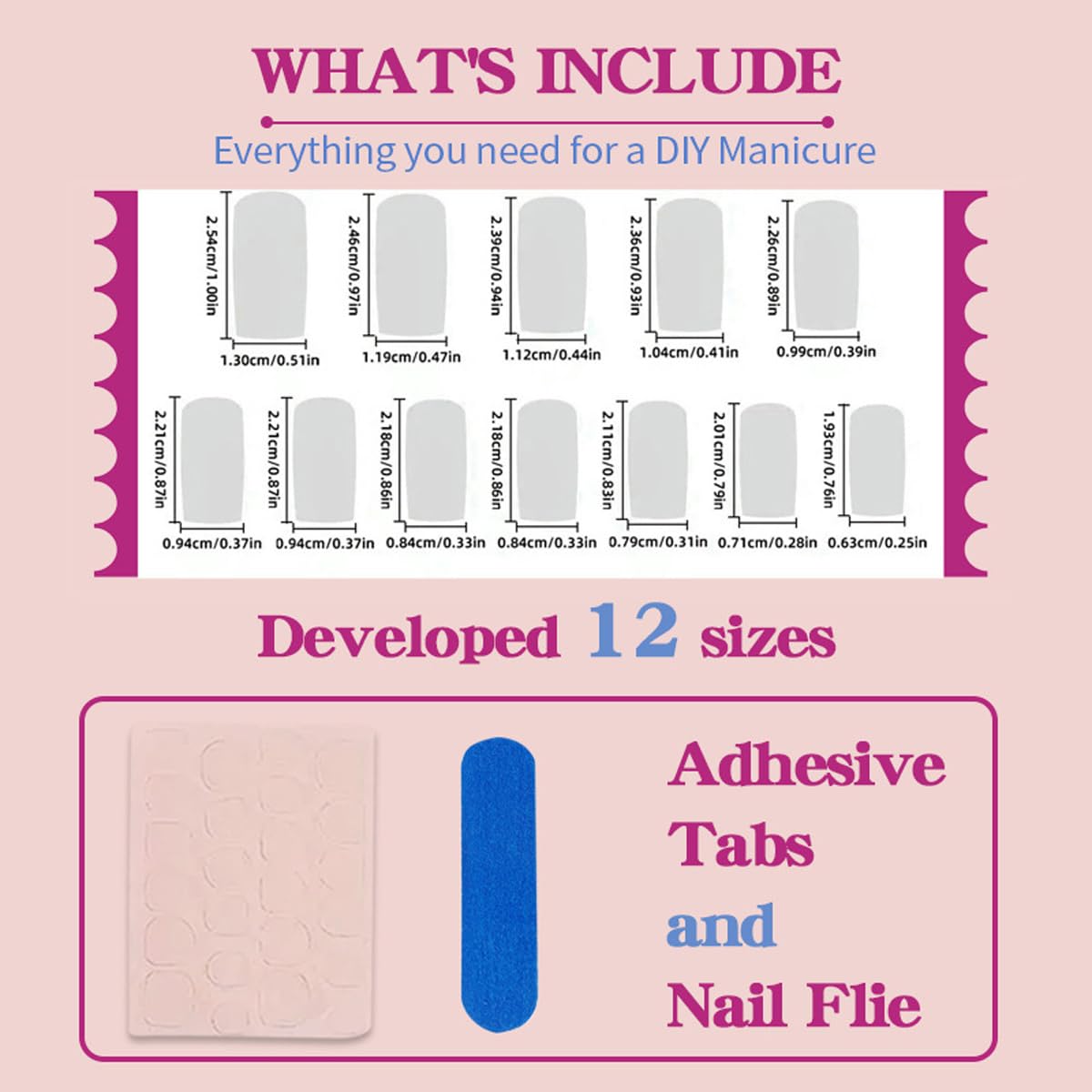 White Press on Nails Bow Fake Nails Short Square False Nail Glossy Full Cover Glue on Nails Nude Stick on Nail Artificial Acrylic Nail for Women Girls Manicure 24Pcs