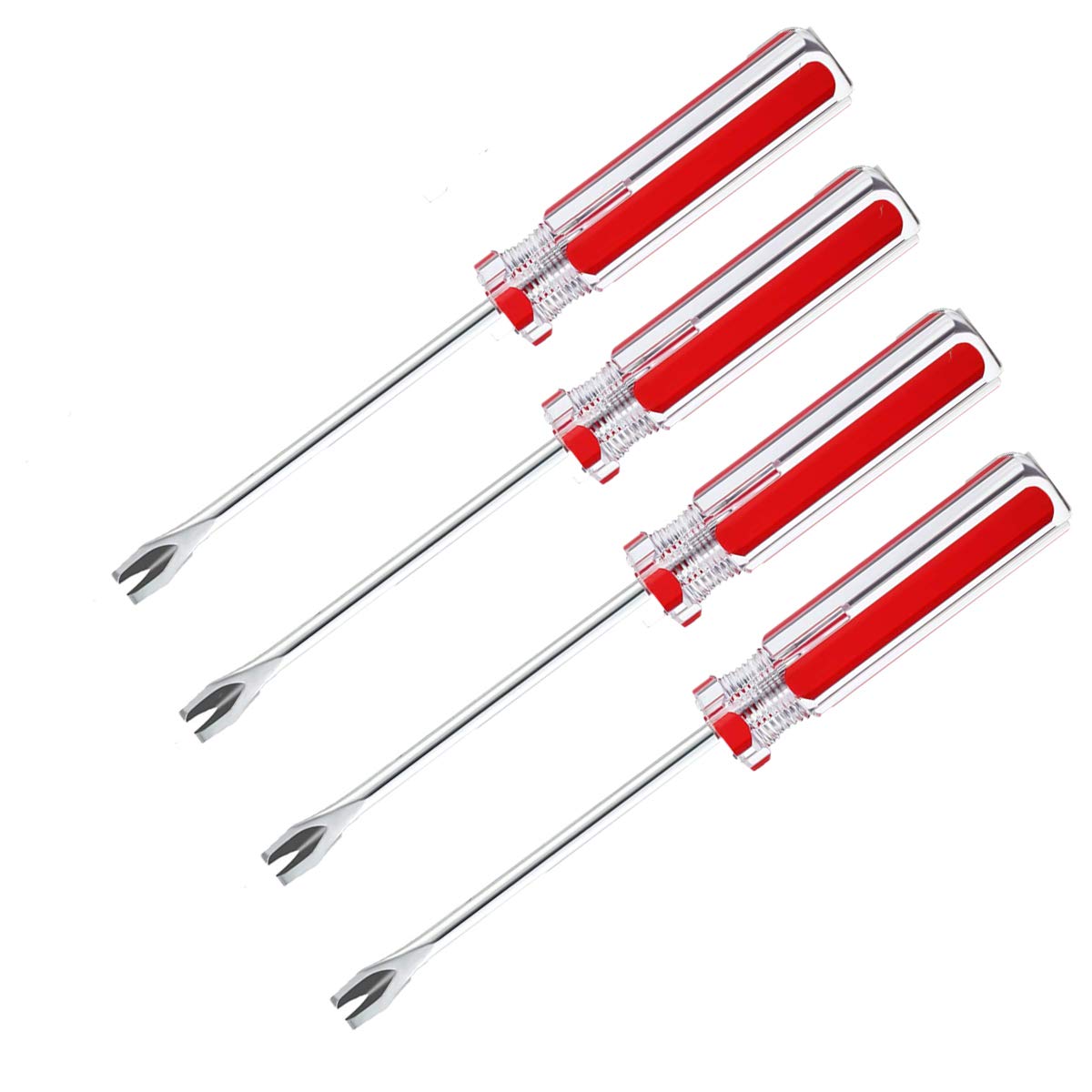 Terberl 4 Pack Tack Lifter Tack Puller Nail Puller, U Tip Nail Staple Rivet Staple Puller Staple Remover Tool