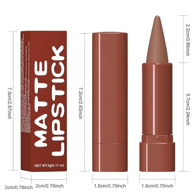 3Pcs Gradient Matte Lipstick Crayon Lip Liner pencil, Flawless Contour Gradual Ombre Effect lip Pencil, Lipstick for Women Long Lasting Waterproof Smudge Proof Lipstick Pencil 01#+05#+08#