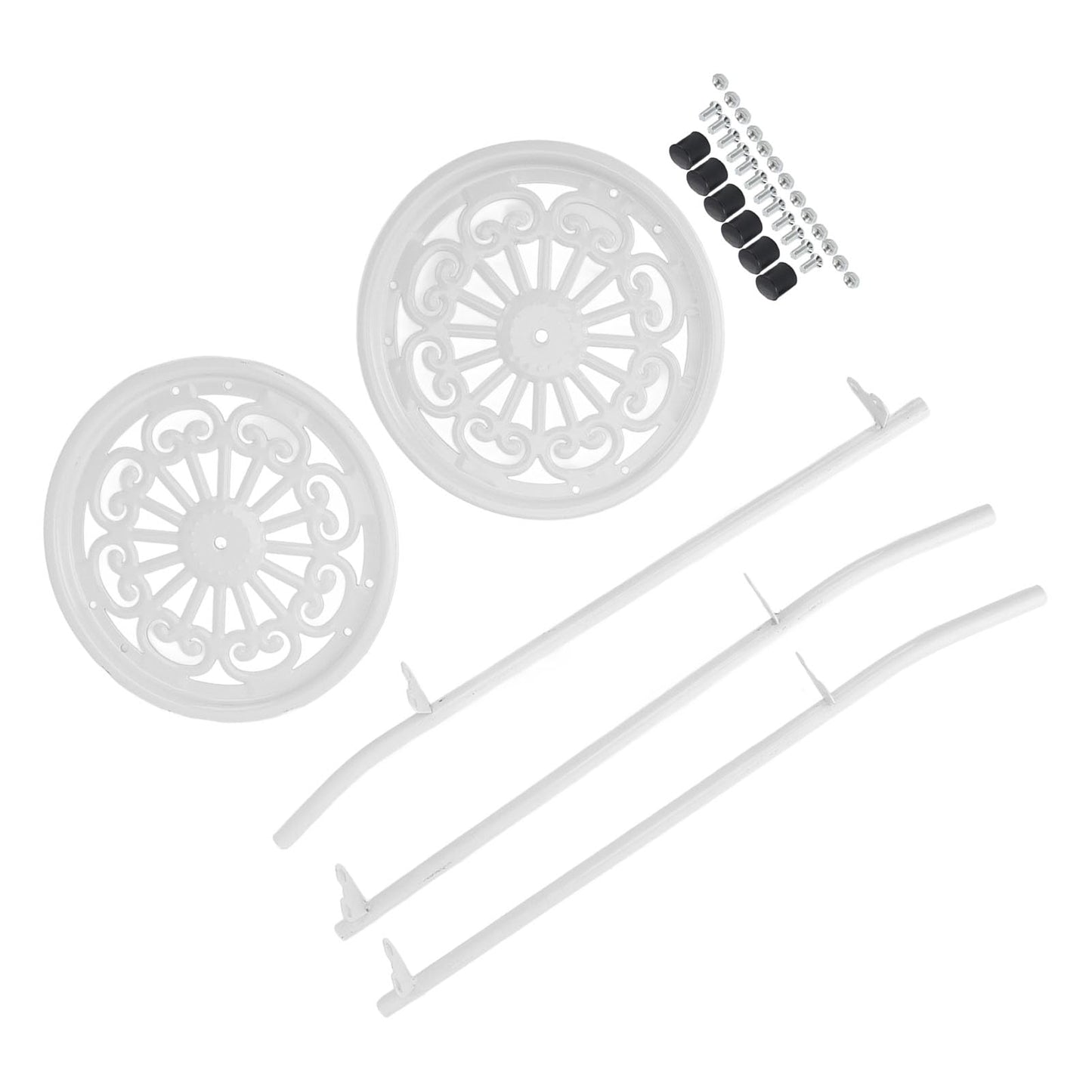Mingzhe Iron Multifunctional Flower Rack Flower Shelf Balcony Entryway Garden 2 Tier Plant Stand (White)