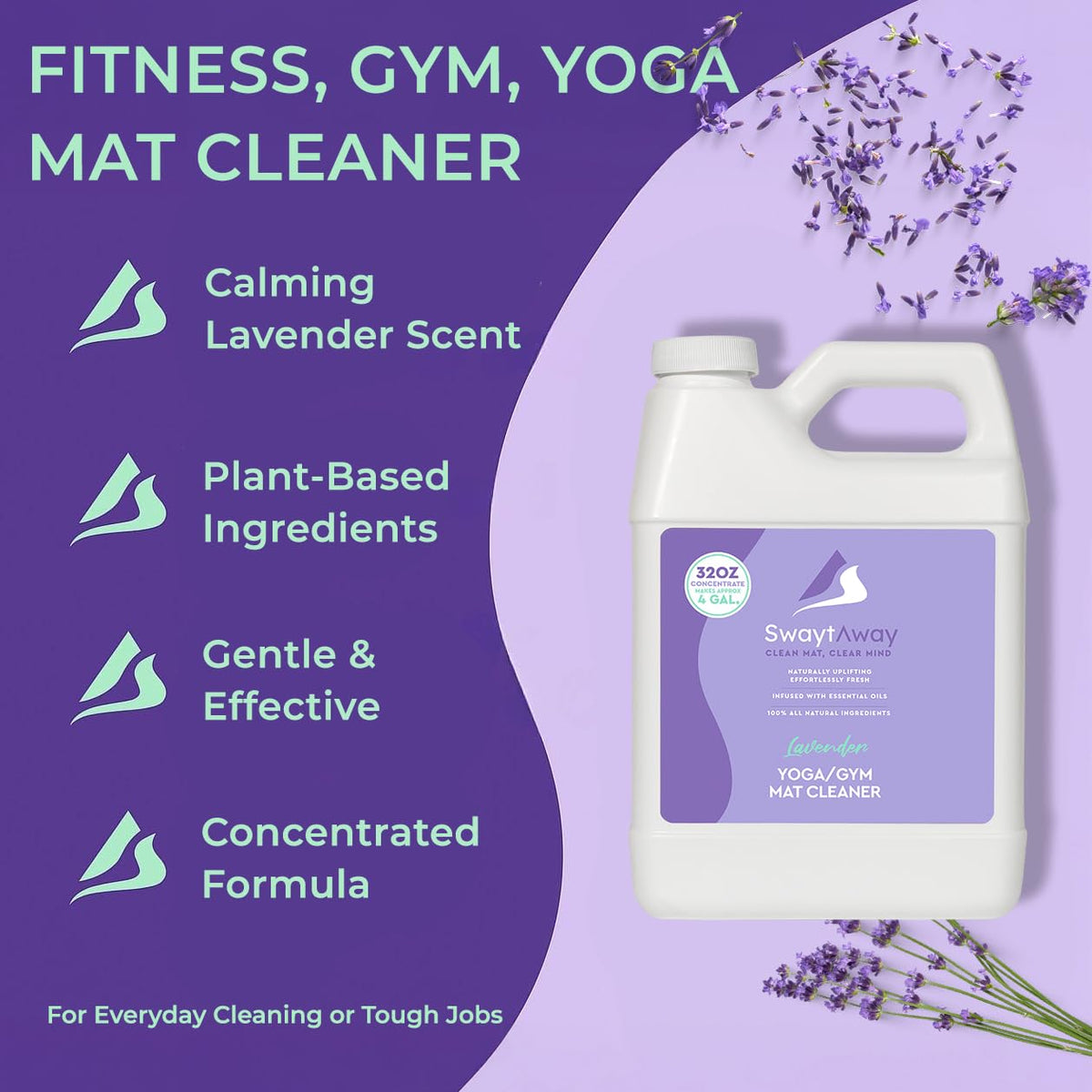 SwaytAway Fitness Mat Cleaner Concentrate Lavender (32 Fl Oz)