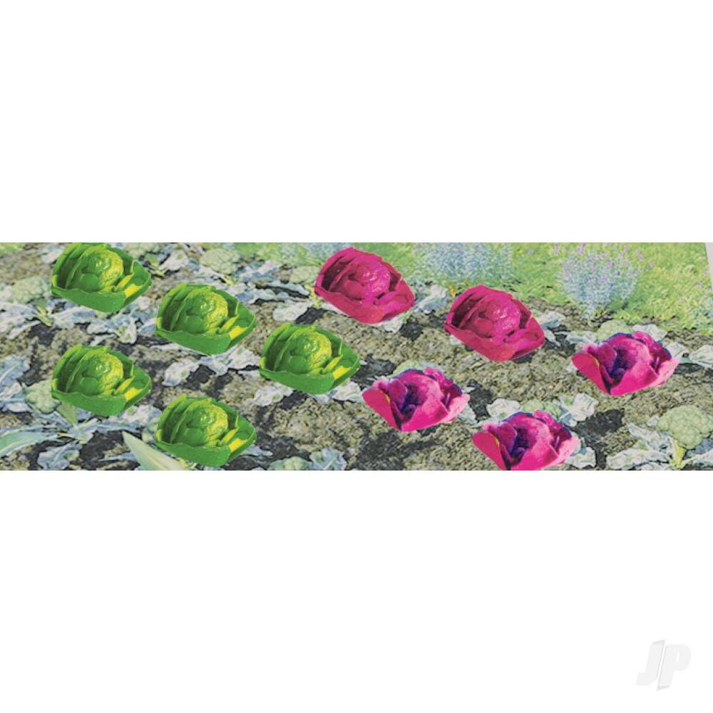 JTT Scenery Products Gardening Plants Cabbages and Lettuces O Scale Hobby Train Sceneries