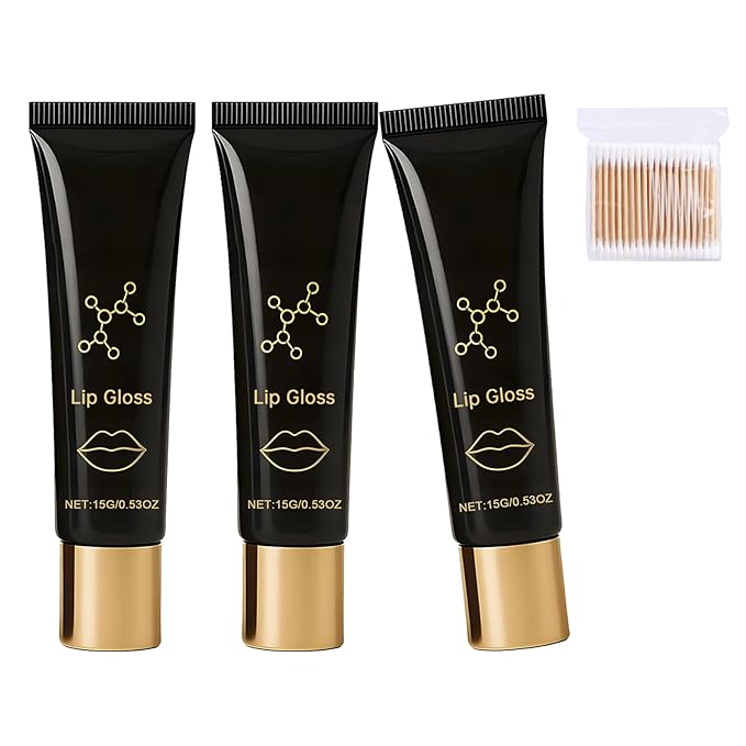 Herbionyx Luxury Lip Gloss, Herbionyx Lip Booster Serum, Hydrating And Nourishing Lip Oils, Hydra Lip Gloss Serum, Moisturizing Plumping, Long Lasting Transfer-Proof Lipstick, Non-Sticky (3 Pcs)