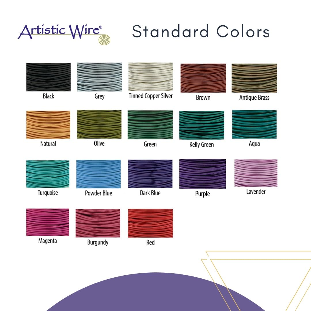 Artistic Wire, 22 Gauge Silver Plated Tarnish Resistant Colored Copper Craft Wire, White, 10 yd