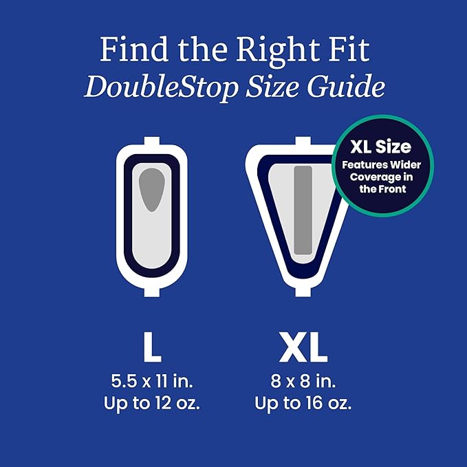 NorthShore DoubleStop Male Incontinence Protector, Large, 104 Count