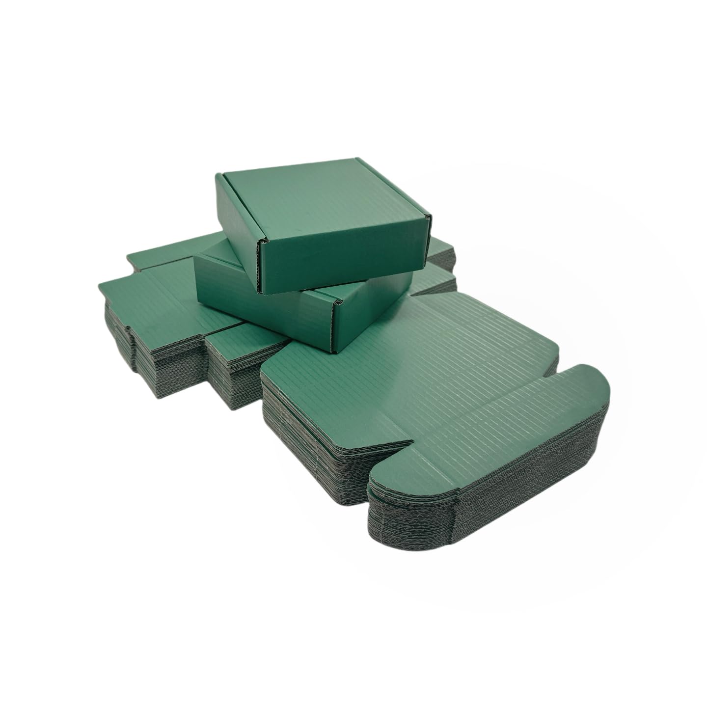 50 Pcs 4.7 x 4.7 x 1.6 Inches Mini Size Corrugated Cardboard Gift Boxes Recyclable Shipping Boxes for Packing Jewelry Ornament Gift Craft Packaging Supplier (Hunter Green)