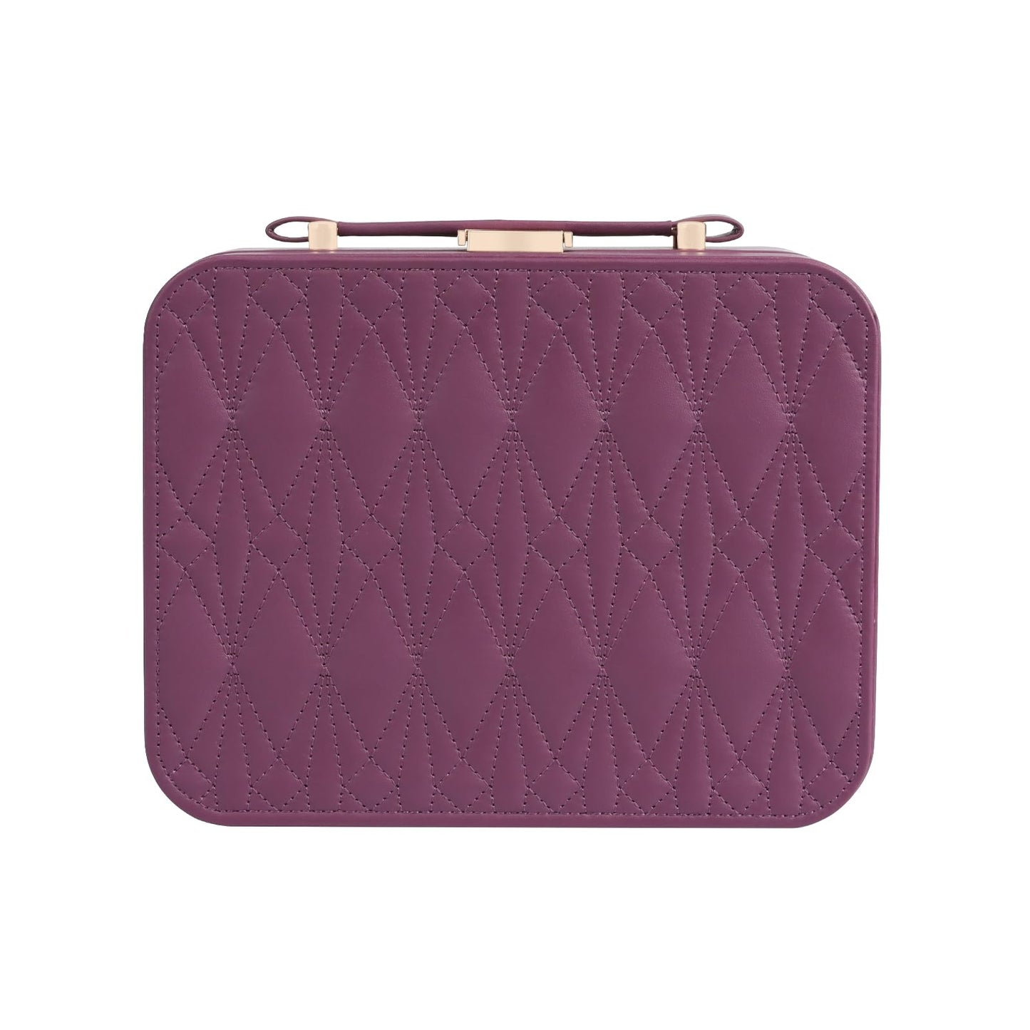 V-LAFUY Large Jewelry Case Organizer - Travel Jewelry Box and Portable Case, Burgundy Red