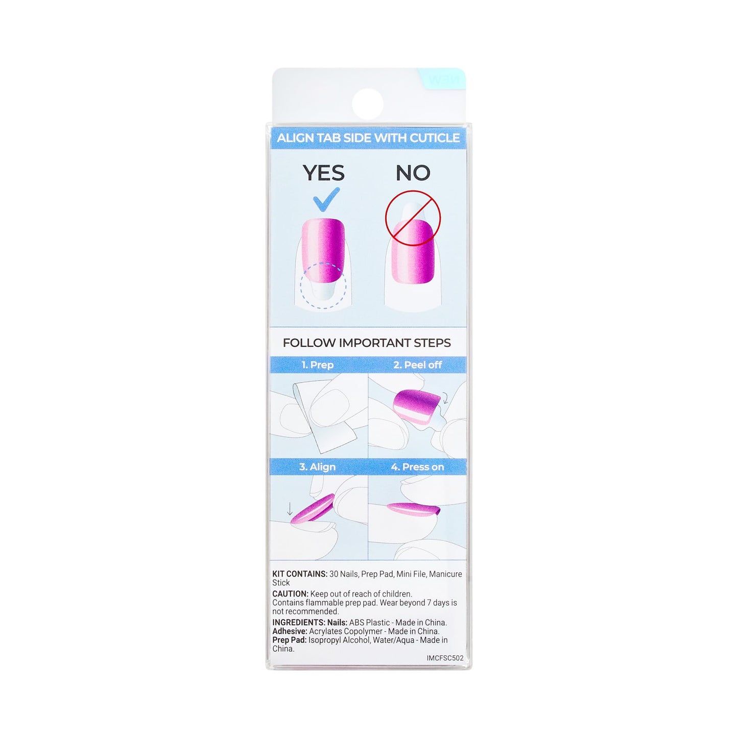 Kiss colorFX by Impress Press On Nails , ‘Floating’, Solid Red with Pearlescent Finish, Short Oval, IMPROVED adhesive, Includes 30 Fake Nails, Prep Pad, 1 Manicure Stick, 1 Mini Nail File