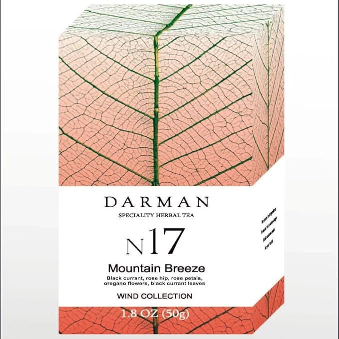 Armenian Herbal Tea No. 17 – Mountain Breeze | Blend with Black Currant, Rose Hip, Rose Petals, Oregano Flowers & Black Currant Leaves | 1.75 oz Loose Leaf | Premium Wild Mountain Tea Gift Box for Wellness & Harmony