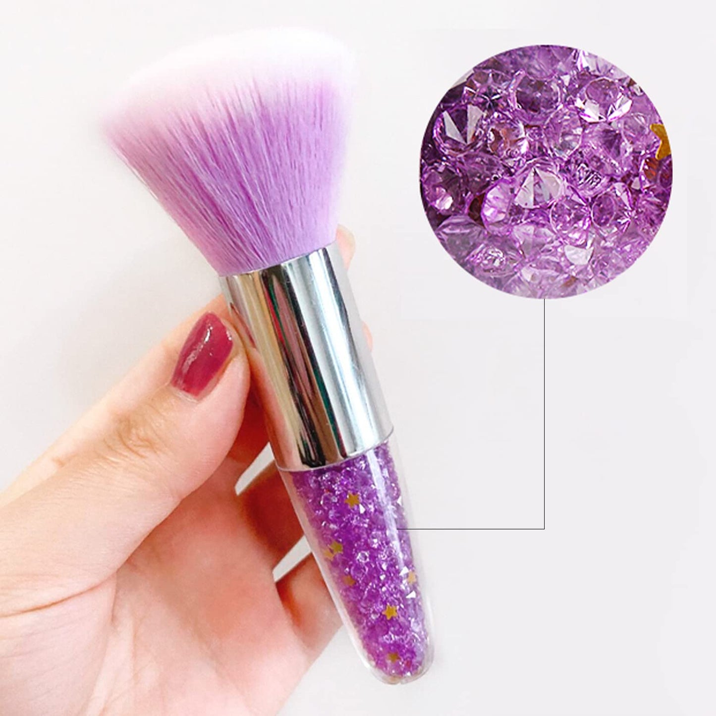 DANNEASY 3pcs Nail Dust Brush Nail Brushes for Cleaning Dust Nail Powder Brush Nail Duster Large Makeup Blush Brush Nail Art Brush Set Nail Art Tools
