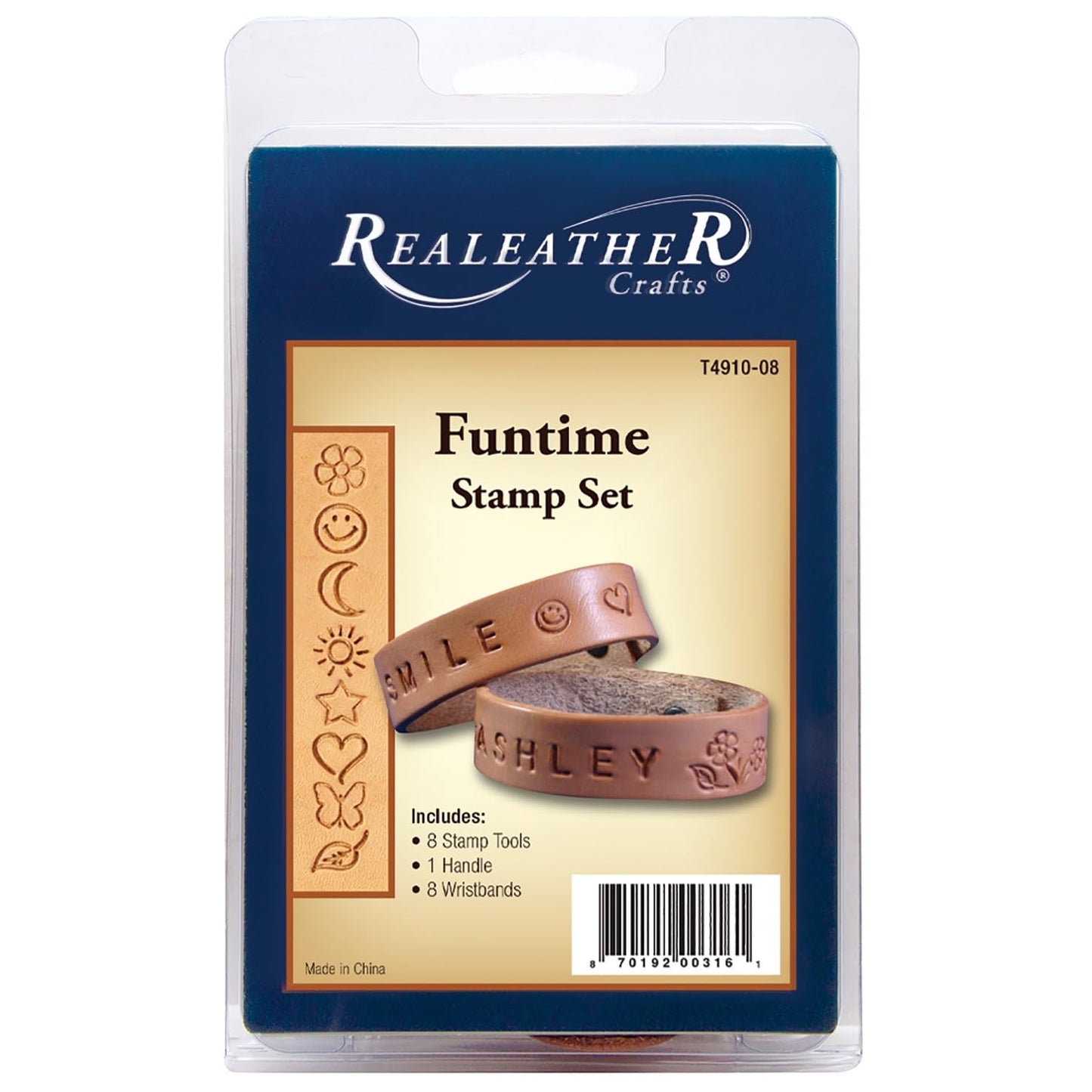 Realeather Leathercraft Kit, Funtime Stamp Set
