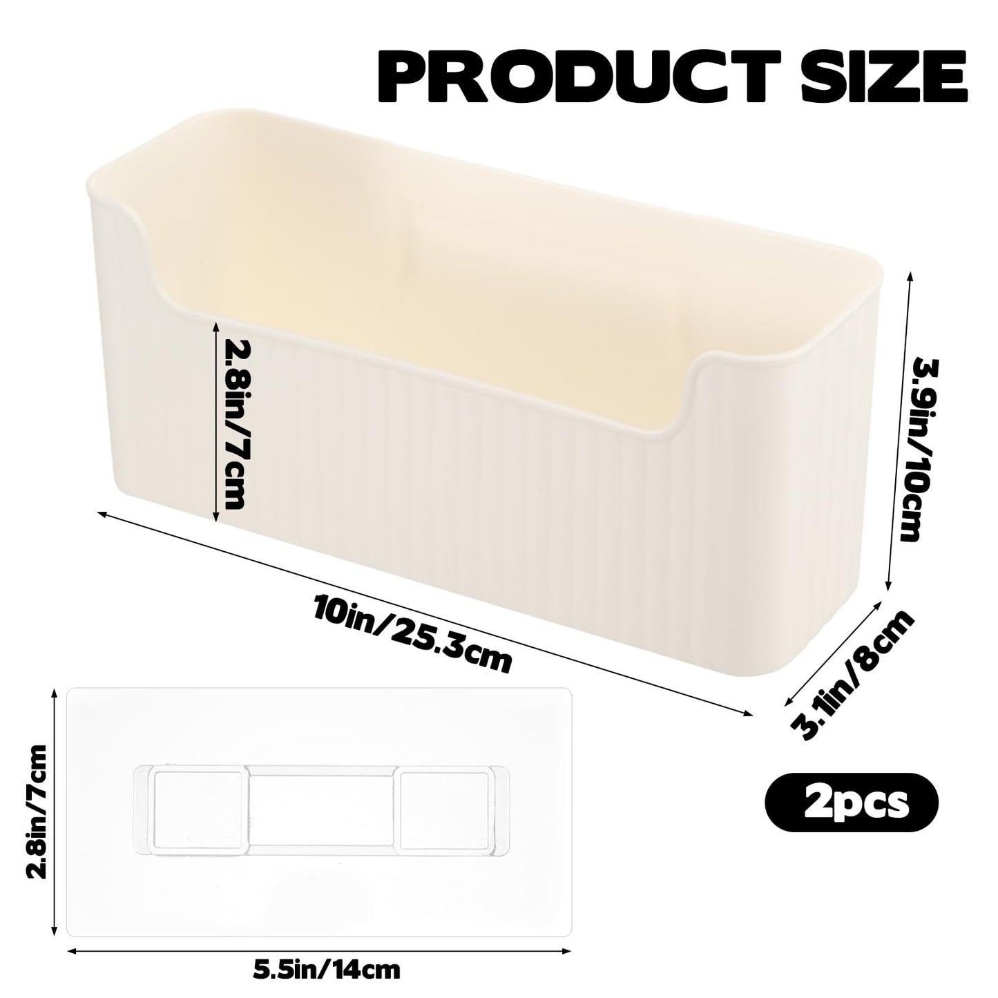 Rainmae 2 Pack Kitchen Cabinet Door Organizer, Lid Organizer Inside Cabinet Wall Mounted Plastic Storage Box Under Sink Door Organizer Lunchbox Lid Container for Kitchen Bathroom Organization