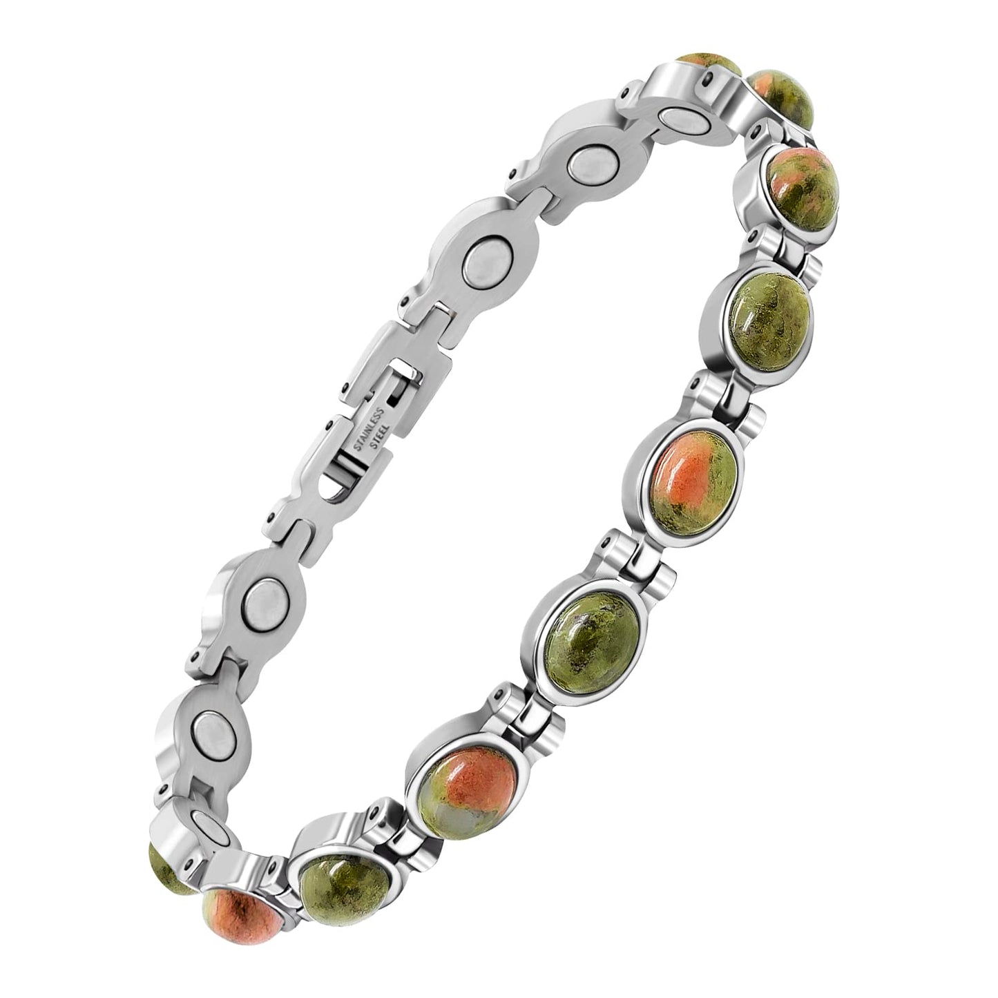 JEROOT Ultra Strength Magnetic Bracelet for Women | 3500-6000 Gauss Neodymium Magnets | Magnetic Therapy Jewelry with Adjustable Tool & Gift Packaging