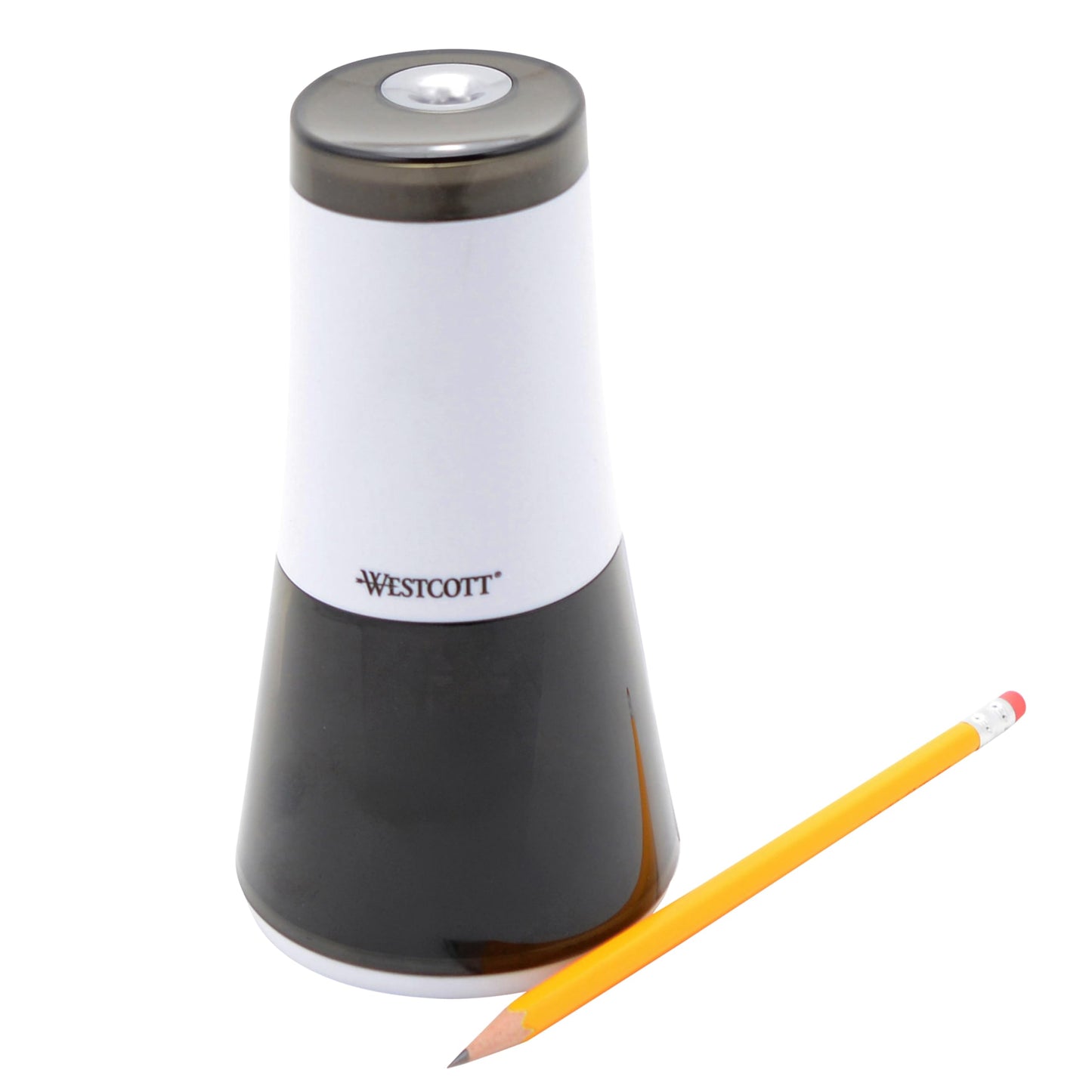 Westcott iPoint Curve Electric Pencil Sharpener, White