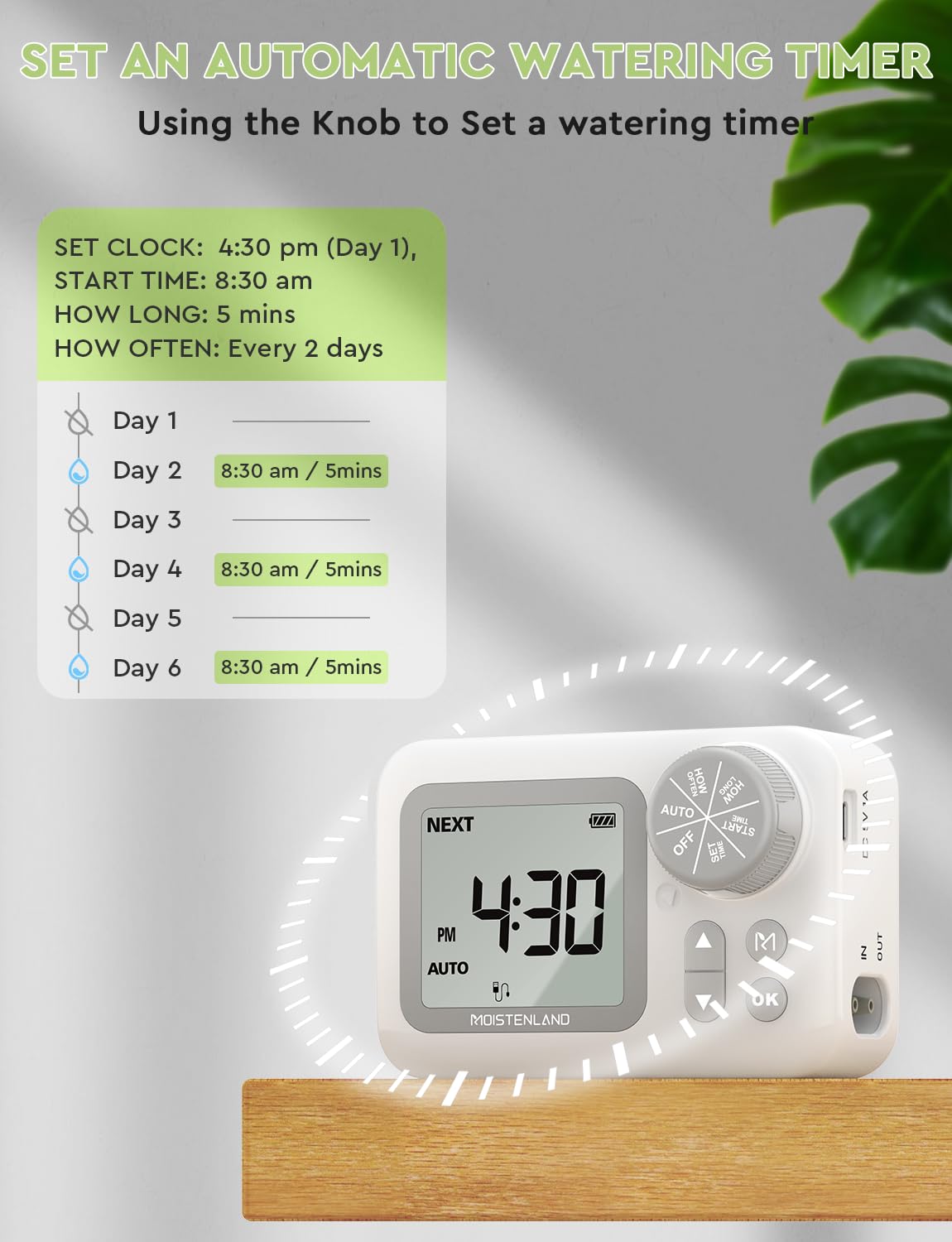 Automatic Watering System, 15 Potted Indoor Houseplants Support Plant Waterer, Vacation Plant Watering Devices, with Digital Programmable Water Timer