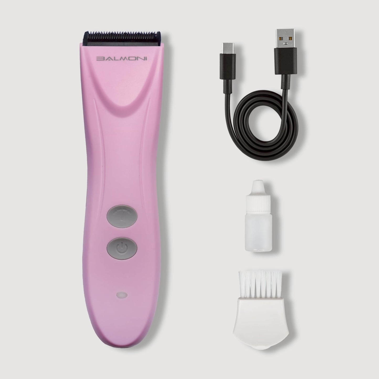 BALMONI Cordless Pet Grooming Kit for Dogs & Cats, Quiet & Powerful Motor Paw & Face Trimmer, Lightweight Clipper, Dopamine Pink, Parent (Bundle-Dopamine Pink)