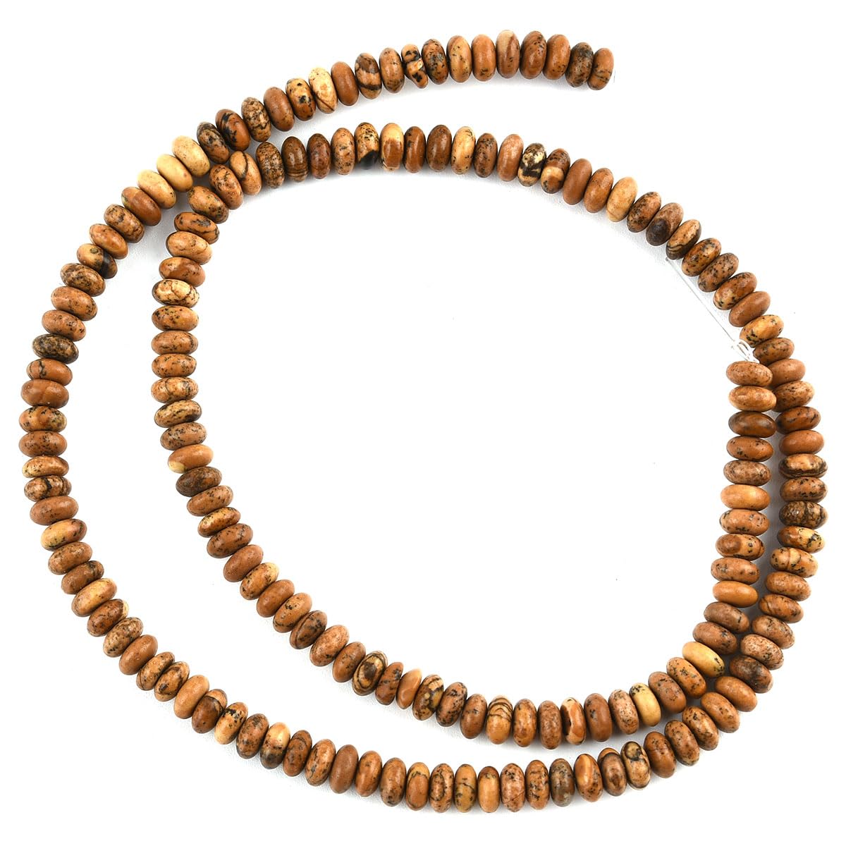160pcs 4x2mm Natural Picture Jasper Disk Rondelle Spacer Stone Semi Precious Gemstone Loose Beads for Jewelry Making 15 Inch