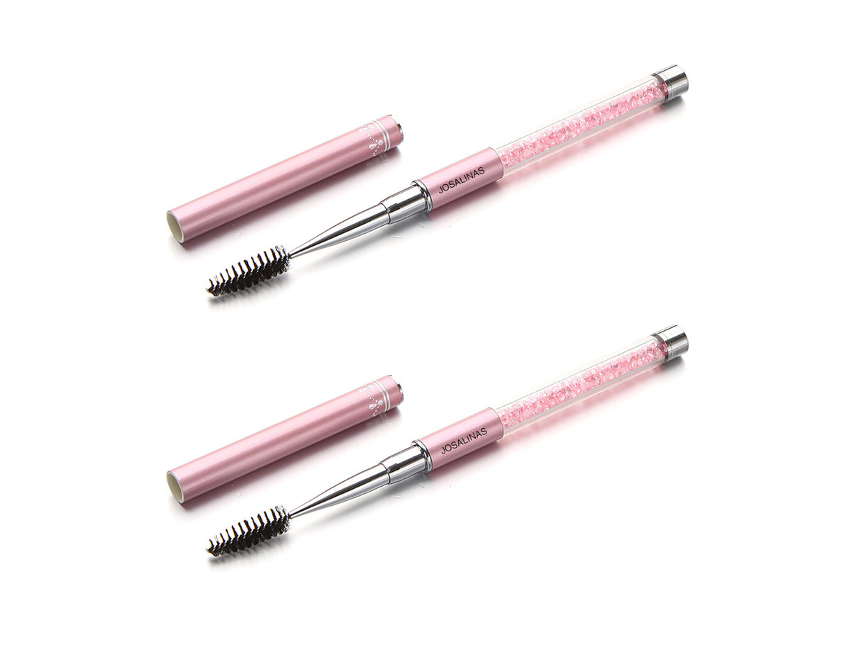 2PCS Mascara Brushes Eyebrow Eyelash Brushes Mascara Wands Applicators Eye Brushes Portable Cosmetic Brushes with Cap Spoolies Brushes for Eyelash Extensions and Eyebrows (2 Count)