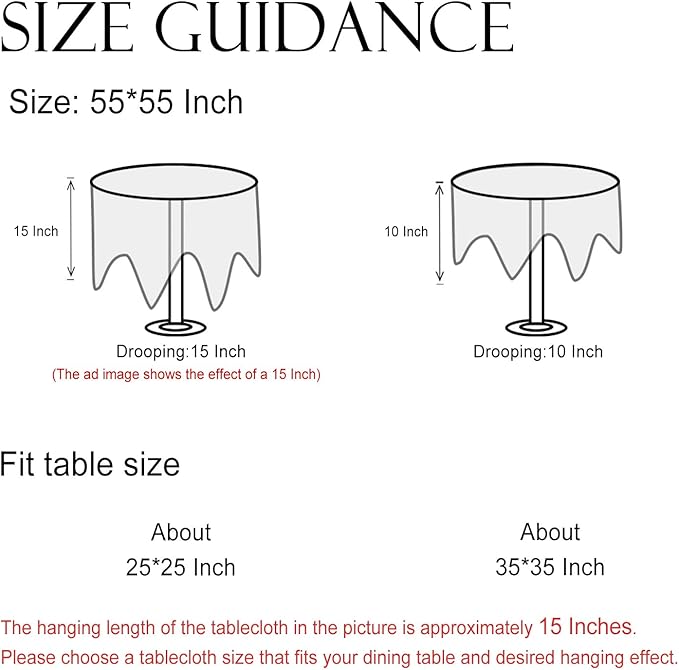 ISAENNE Designer Bohemian Floral Small Round Tablecloth,Linen Colorful Table Cloth,Wrinkle Resistant Decor Tablecloths for Dining Thanksgiving Kitchen Party Christmas,Diameter 55"-Estevan B
